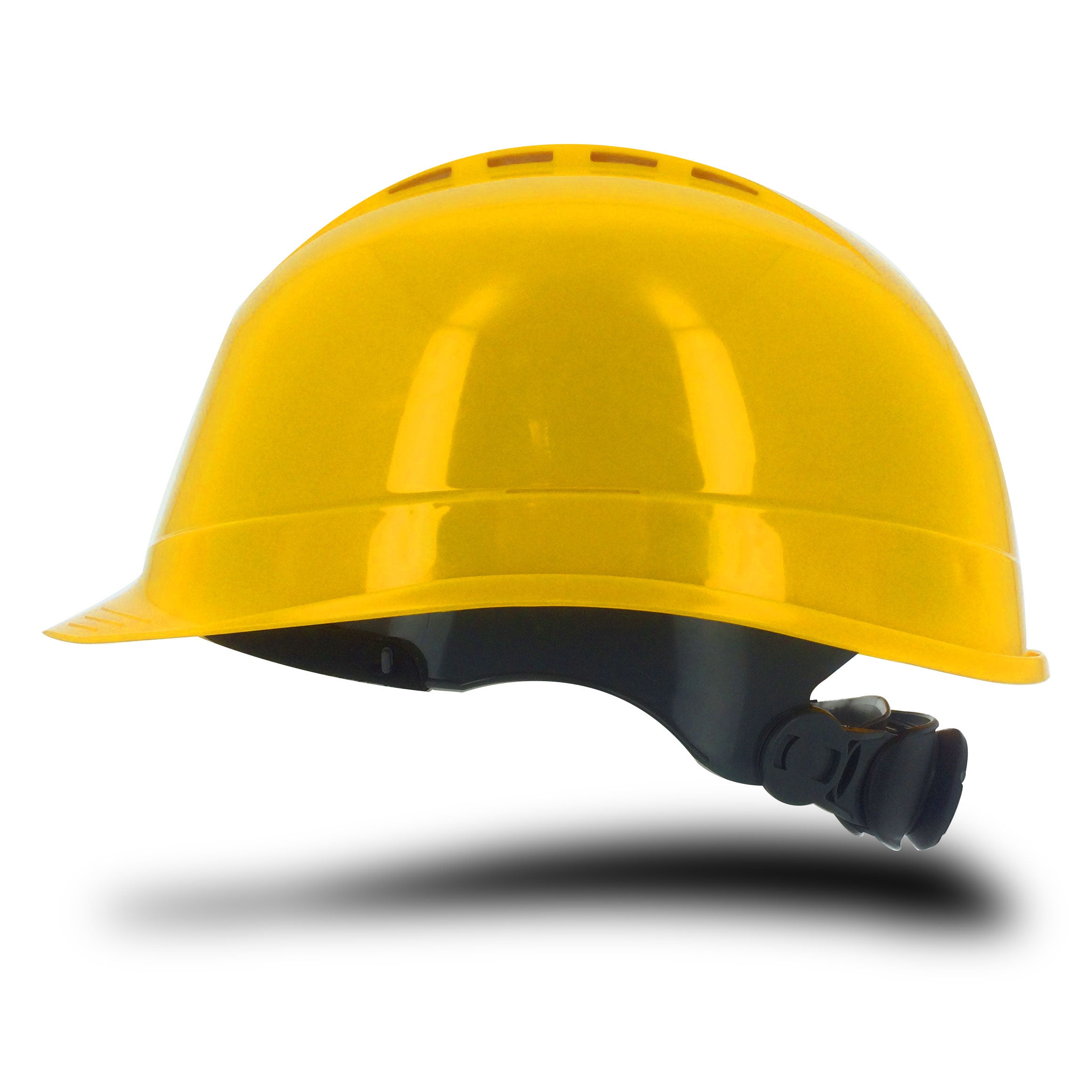 Casco Básico Ruleta Ventilado-Amarillo