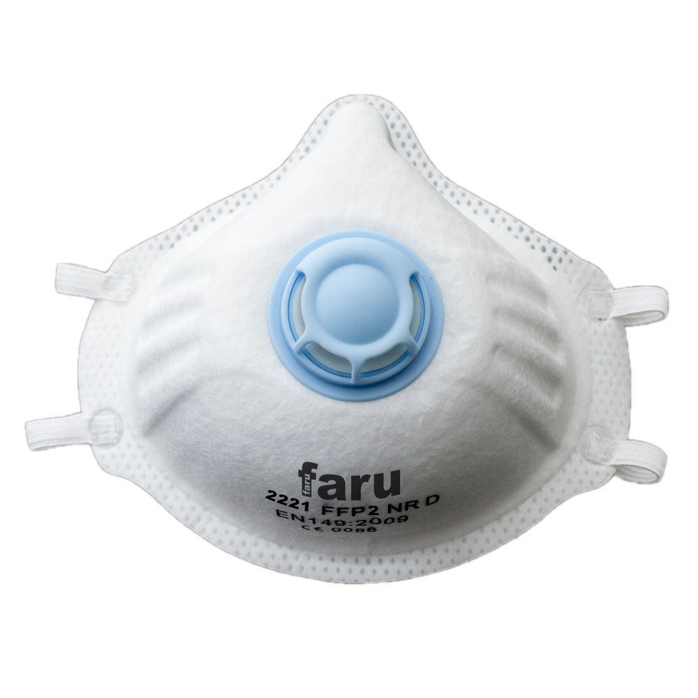 Mascarilla con válvula FFP2V. Caja 12 unidades