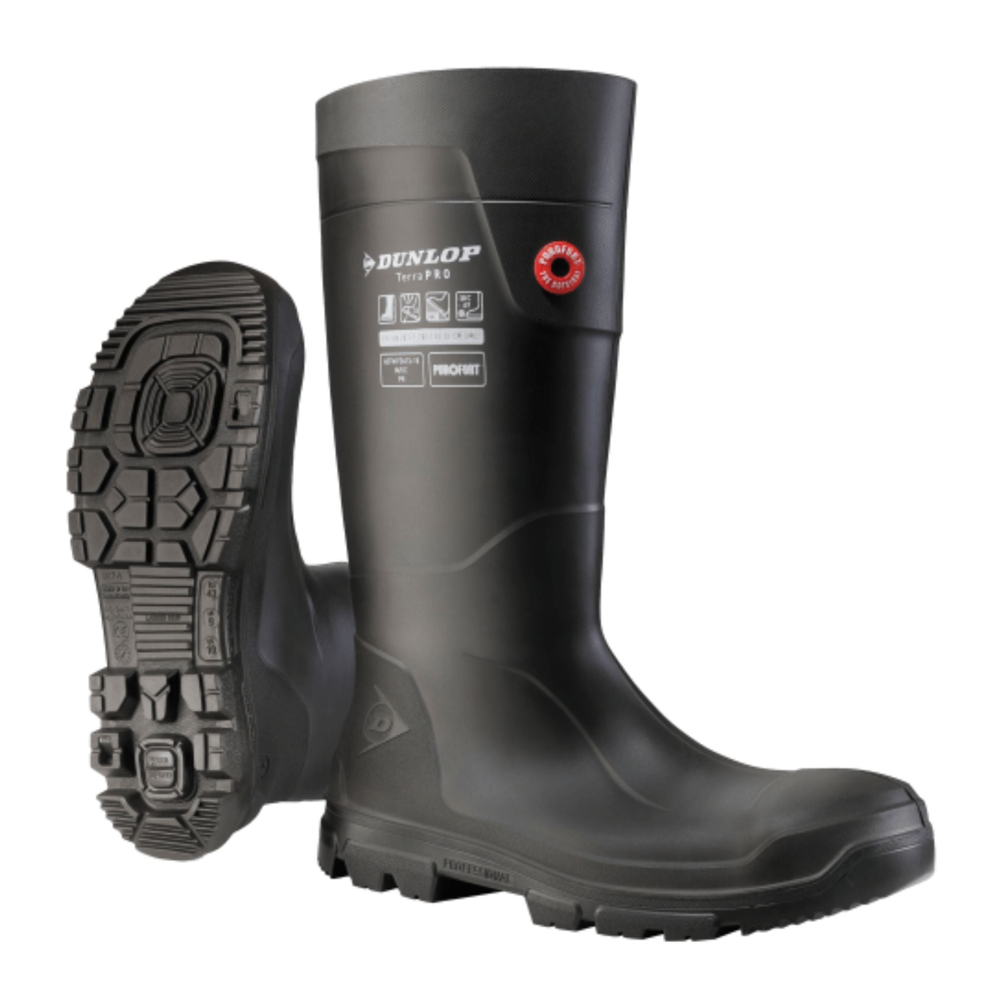 Bota de agua Dunlop Purofort Terrapro PU negra 