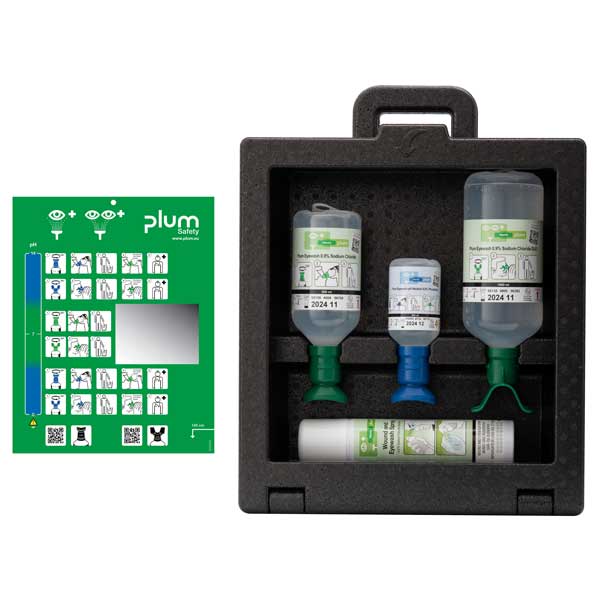 Ibox 3 botellas (0,5l. ph neutro, 0,5 y  1,0 l sol. salina) y spray