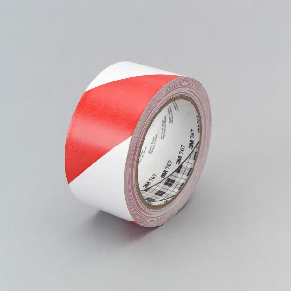 Cinta de vinil 764, 50 mm x 33 m- Blanco y Rojo