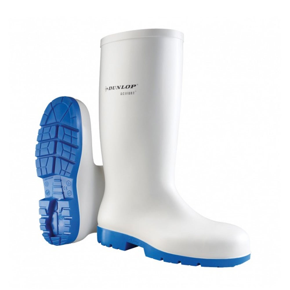 Bota de agua Dunlop Acifort Classic+ safety blanco y azul