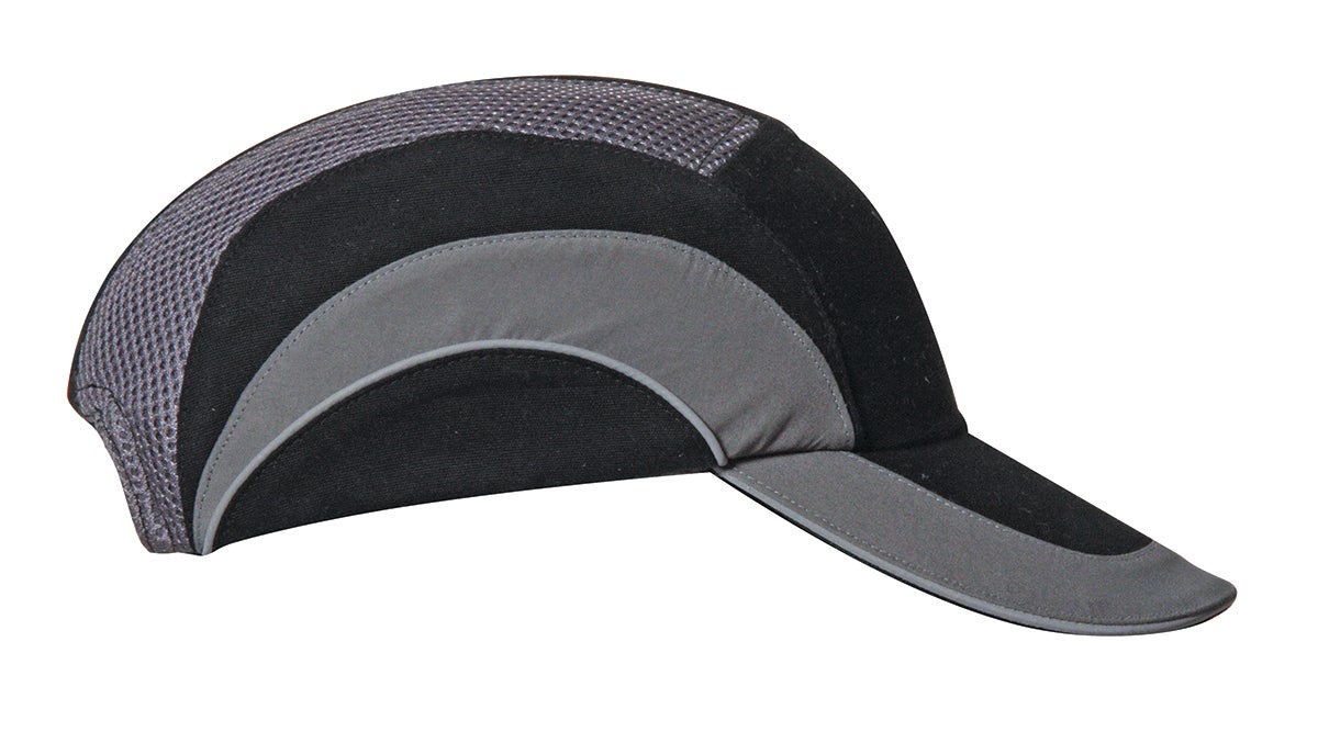 Gorra beisbol A1+ visera 7 cm-Negro y gris