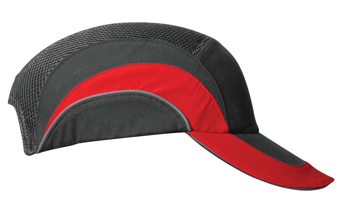 Gorra beisbol A1+ visera 7 cm-Gris y rojo