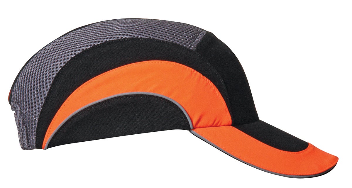 Gorra beisbol A1+ visera 7 cm-Negro y naranja
