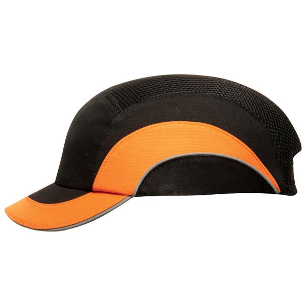 Gorra beisbol A1 visera 5 cm-Negro y naranja
