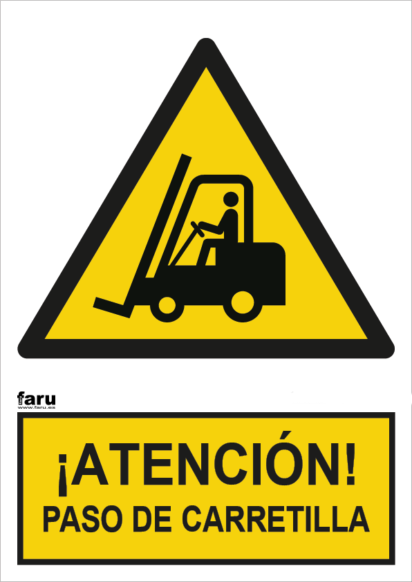 Atención paso de carretilla (A3)