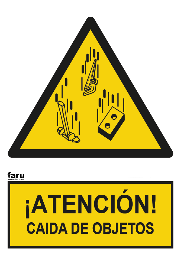 Atención posible caída de objetos (A3)