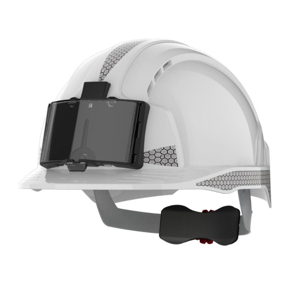 Casco Evo Lite AJB24 porta tarjetas, reflectante y barboquejo