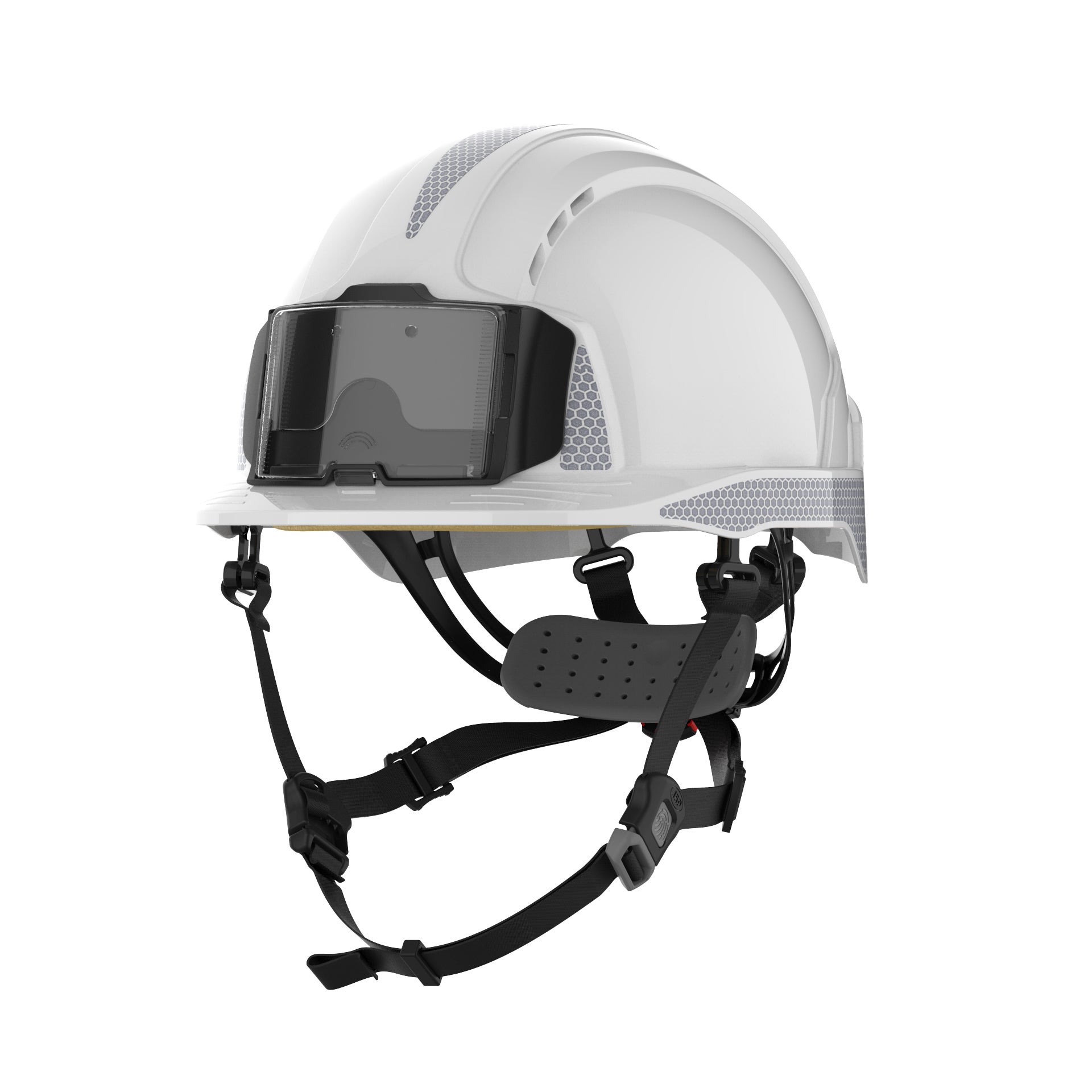 Casco Evo Lite AJB24 porta tarjetas, reflectante y barboquejo