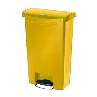 Contenedor de resina con pedal frontal Slim Jim 90 litros Amarillo