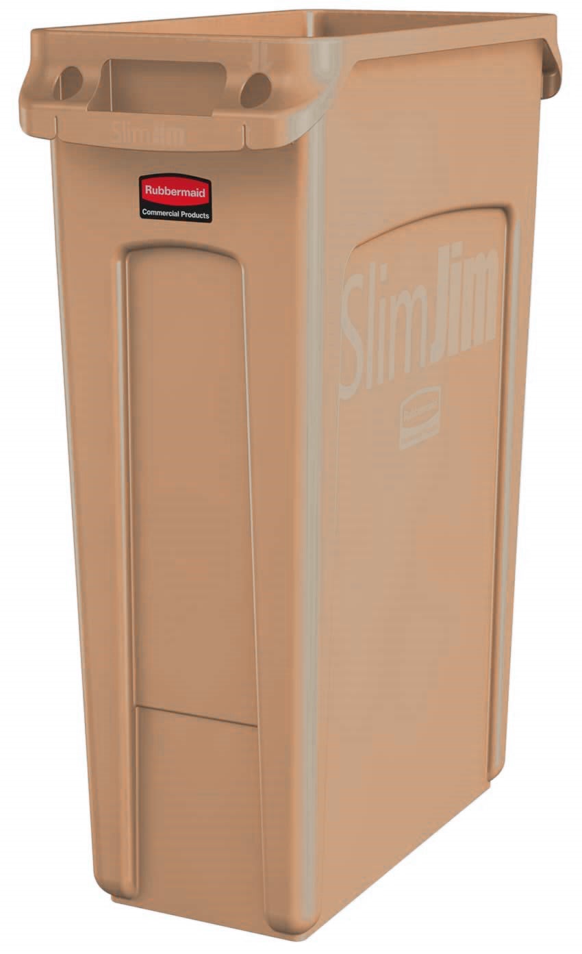Contenedor Slim Jim 87 litros c/ventilación Beige