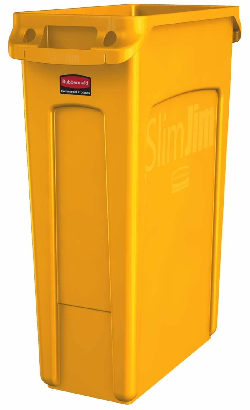 Contenedor Slim Jim 87 litros c/ventilación Amarillo