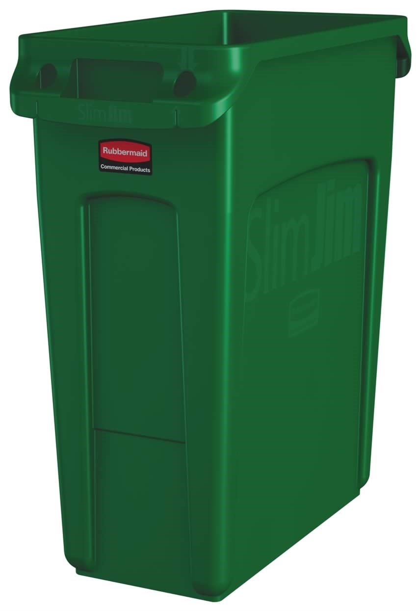 Contenedor Slim Jim 87 litros c/ventilación Verde