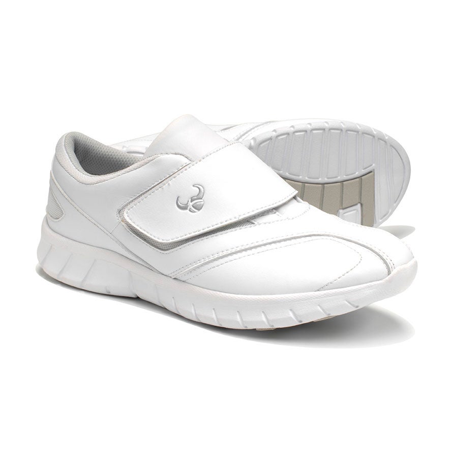 Zapato antideslizante con velcro Bo blanco