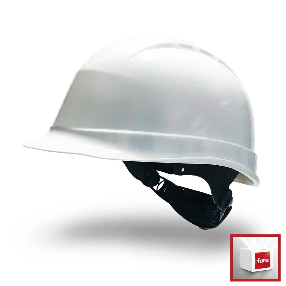 Casco Básico Ruleta Ventilado-Blanco