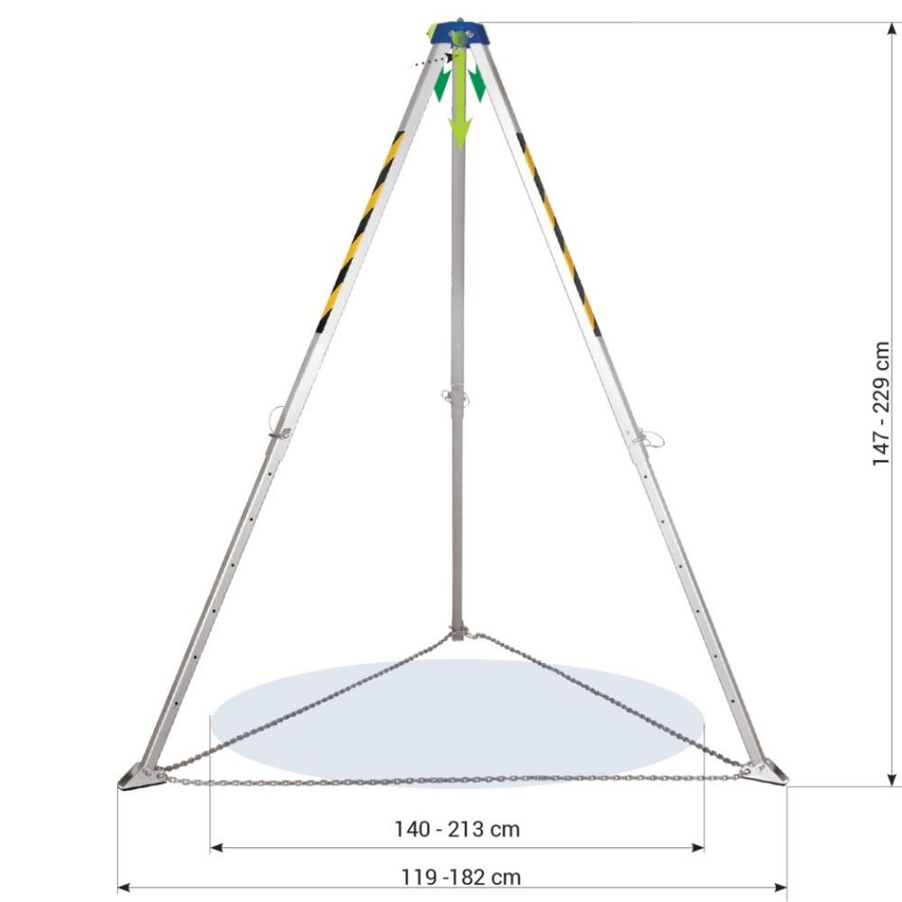 Trípode TM9-T aluminio (cargas 500 Kg)