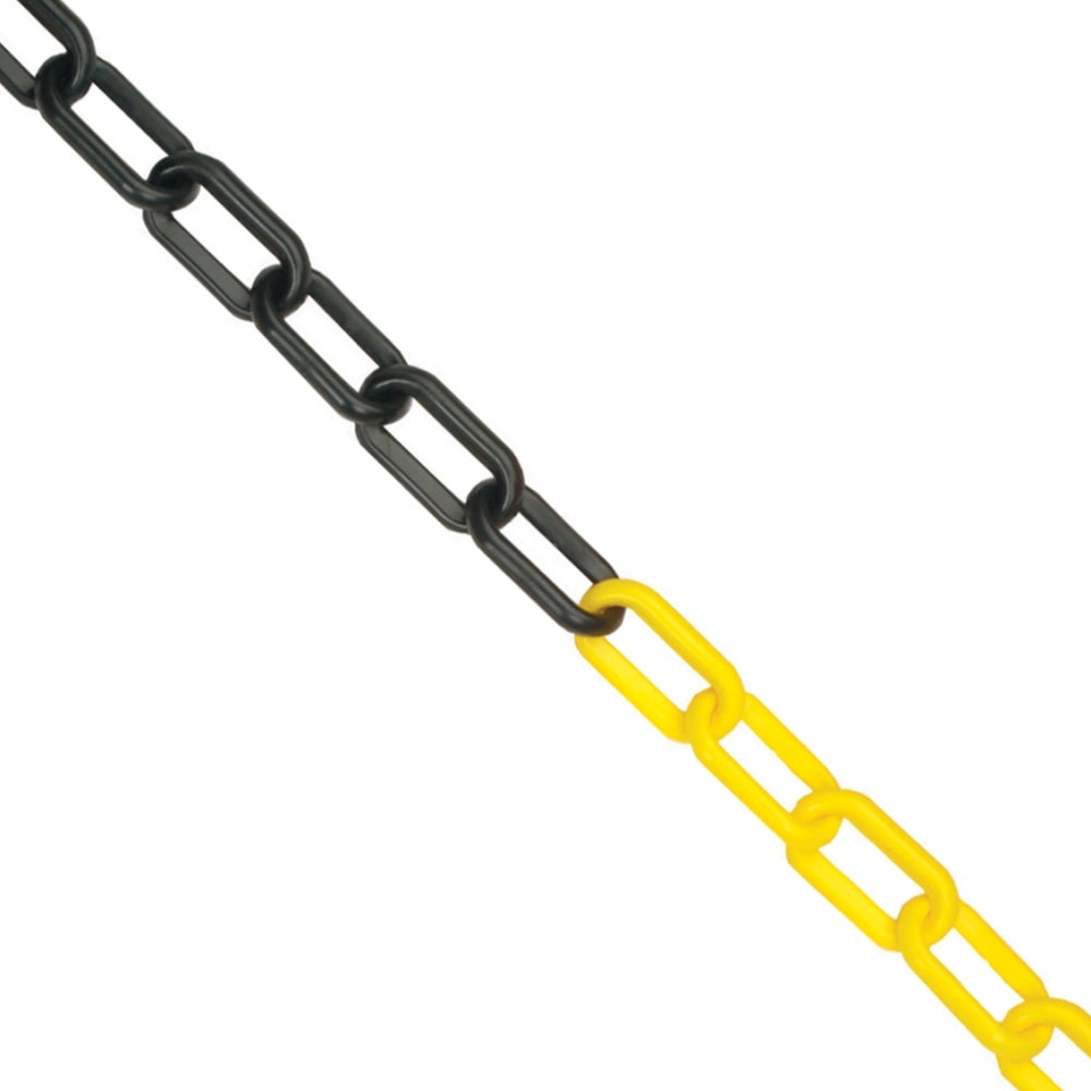 Cadena 8 mm plástico. Pack 25 m Amarillo y Negro