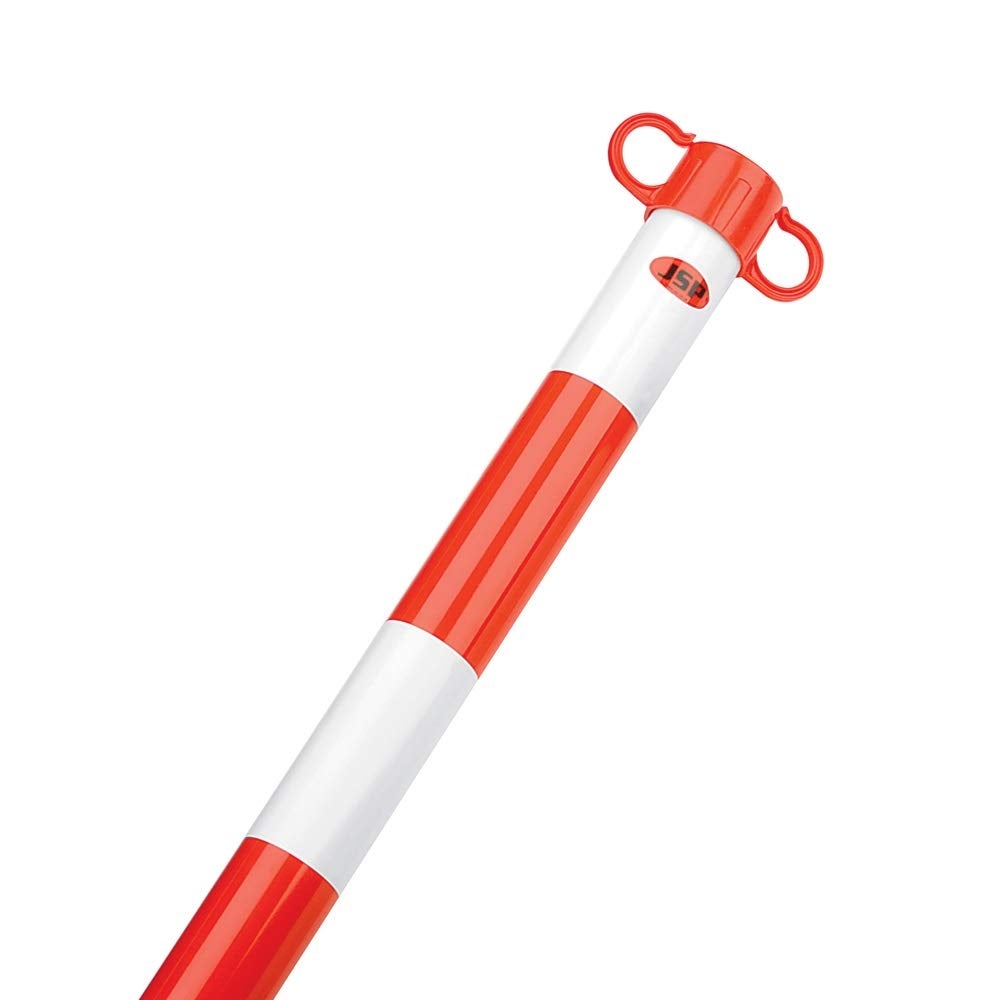 Poste bicolor Blanco y Rojo (No incluye base)