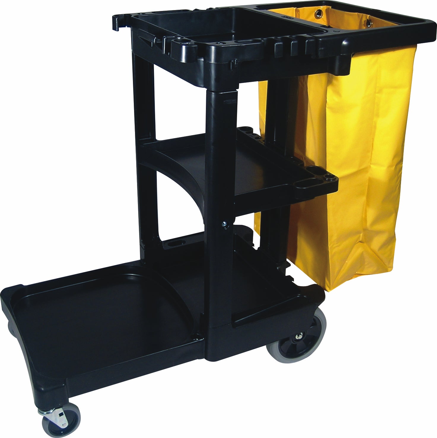 Carro de limpieza con bolsa de vinilo