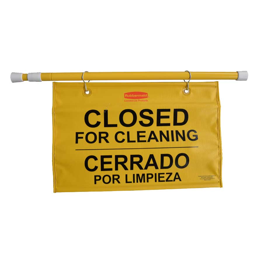 Cartel de seguridad colgante