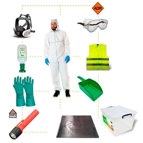 Kit ADR con máscara y obturador de alcantarilla