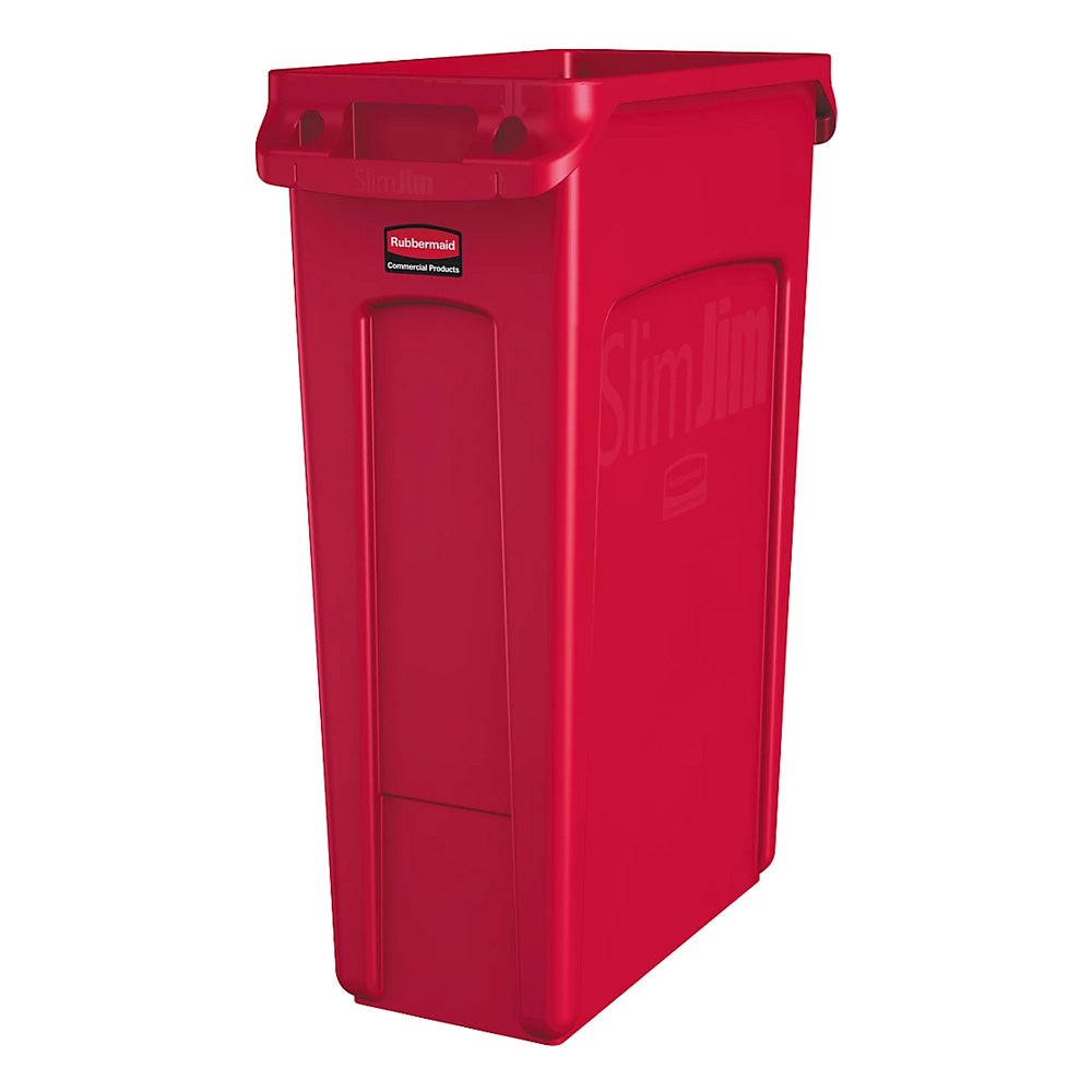 Contenedor Slim Jim 87 litros c/ventilación Rojo
