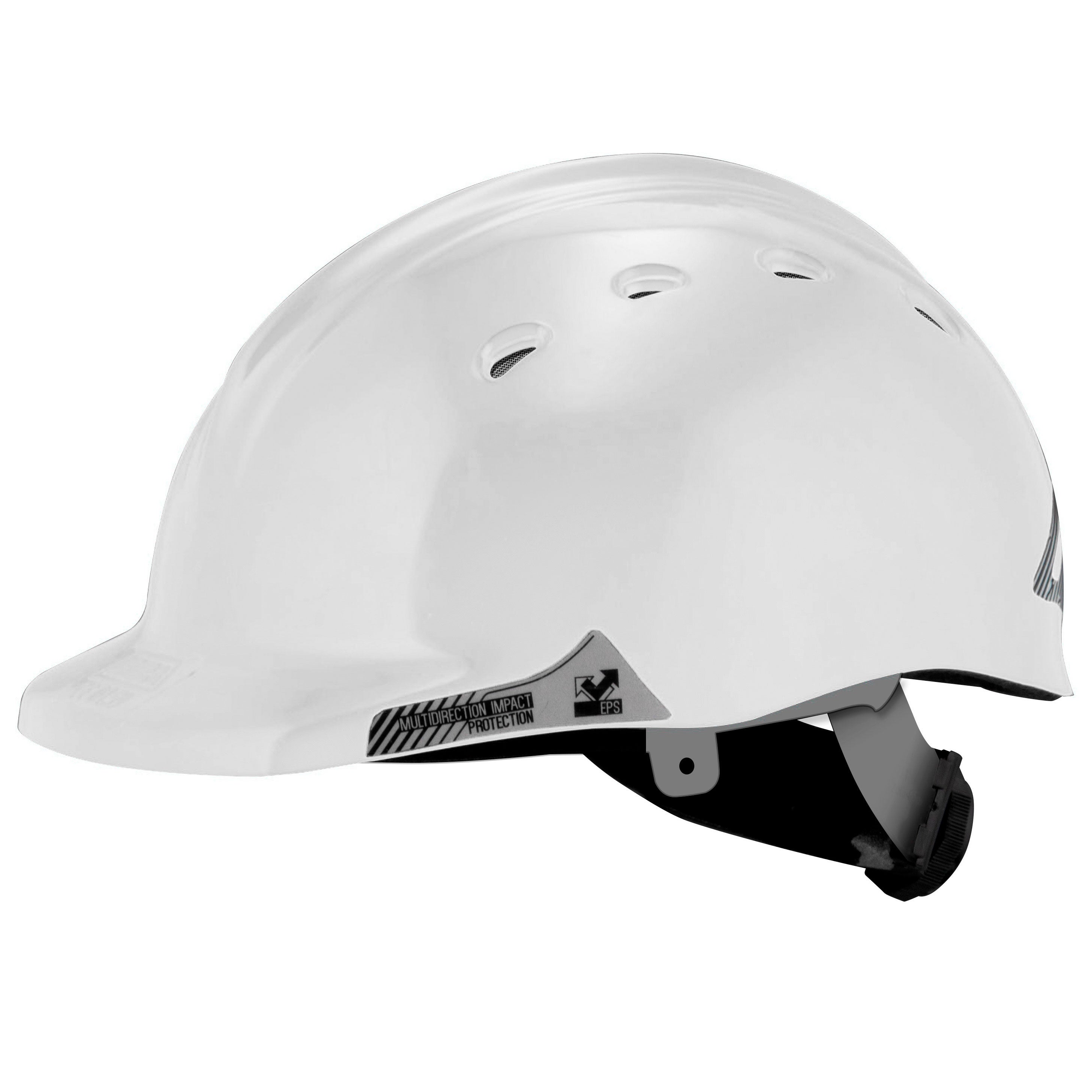 Casco CT4 con bandas reflectantes-Blanco