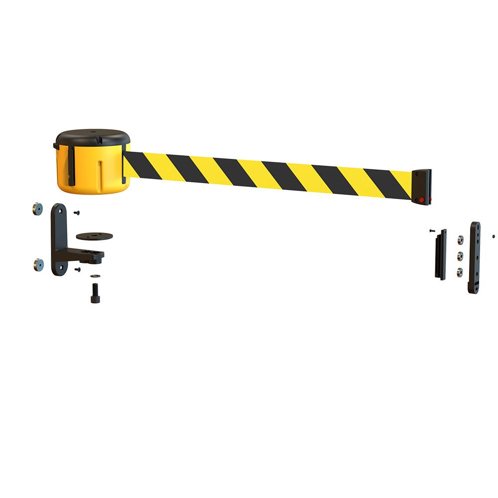Cinta 6m soporte a pared amarillo y negro