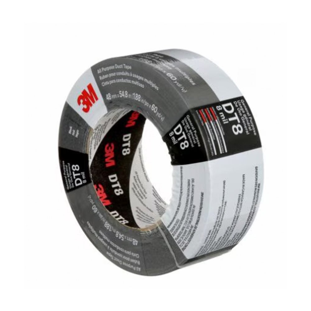 Cinta Americana Multiuso DT8, Negro, 48 mm x 55 m, 0.2 mm