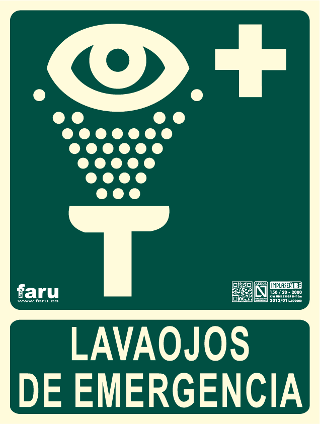 Señal lavaojos de emergencia (A4)