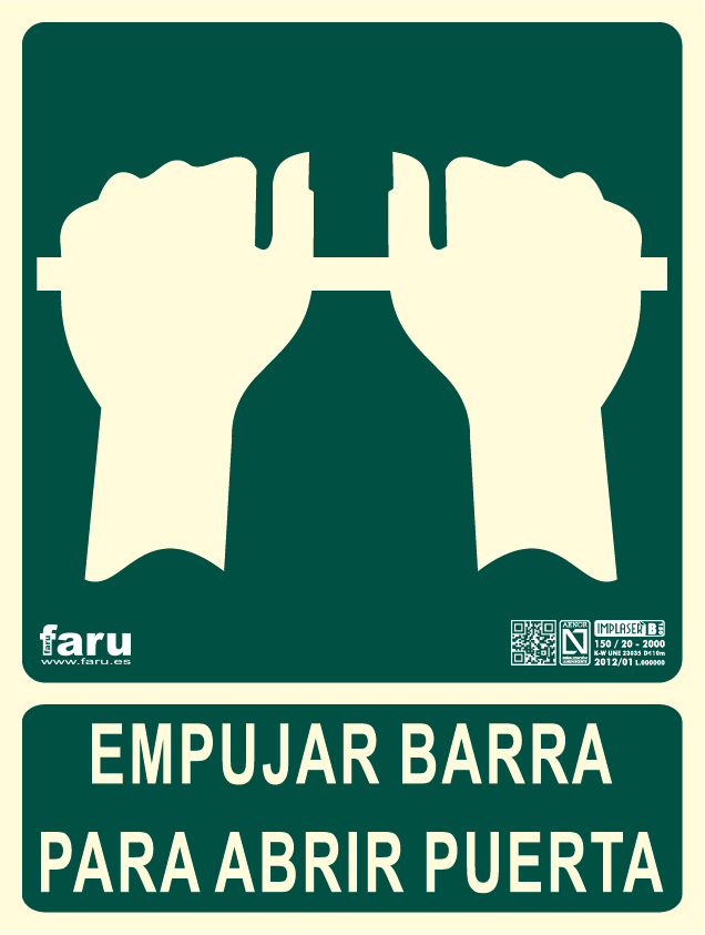 Señal empujar para abrir (A4)