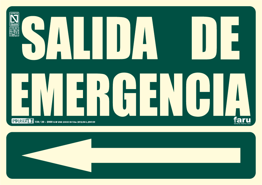 Salida Emergencia izquierda (A3)