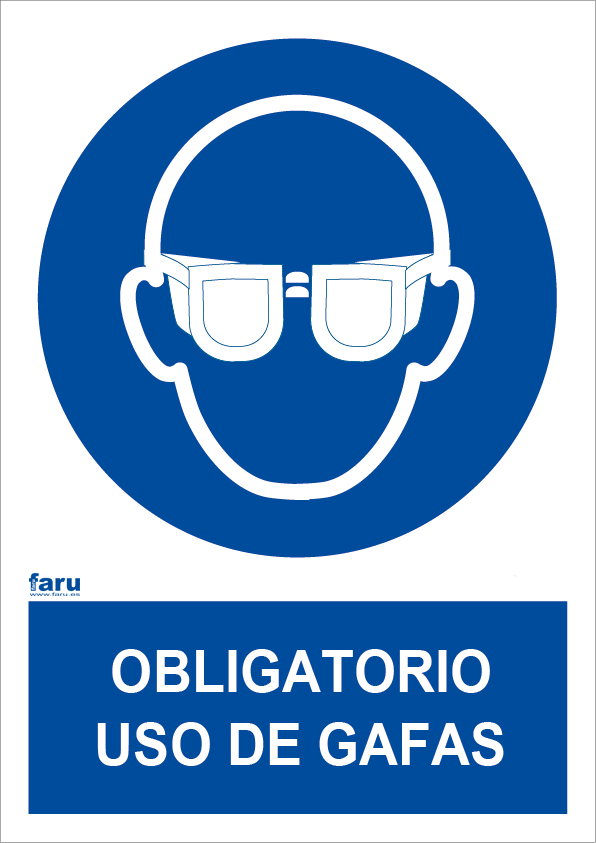 Uso obligatorio de gafas (A3)