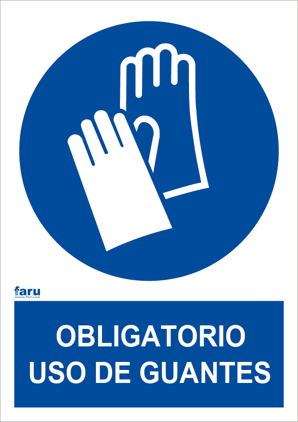 Uso obligatorio de guantes (A3)