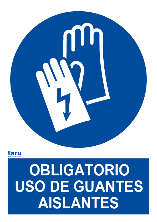 Uso obligatorio de guantes aislantes (A3)