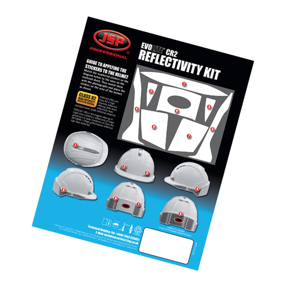 Adhesivos reflectantes para casco EVO3. Pack 10