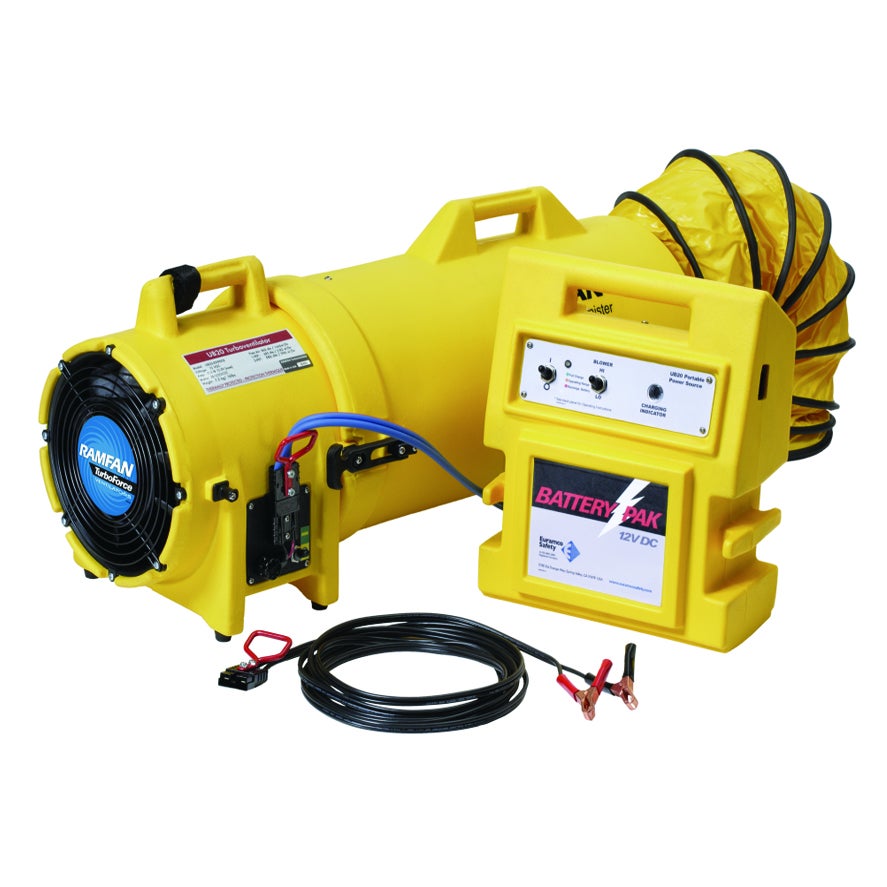 Ventilador extractor 12V  Ø 20 cm PROF 1.465 m3/h 